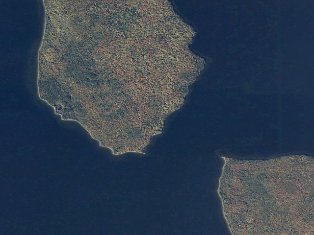 Aerial image of Farm Island 2 (Moosehead Lake Shoreline Public Land)