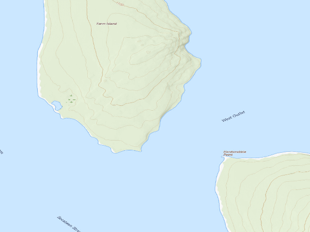 USGS topographic map of Farm Island 2 (Moosehead Lake Shoreline Public Land)