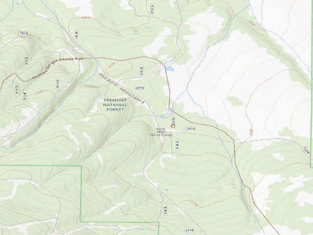 USGS topographic map of Farm Well Horse Camp / Trailhead