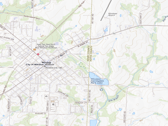 USGS topographic map of Farrington Park Lake (Windsor)