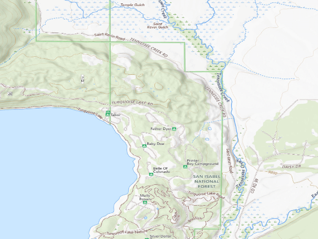USGS topographic map of Father Dyer Campground