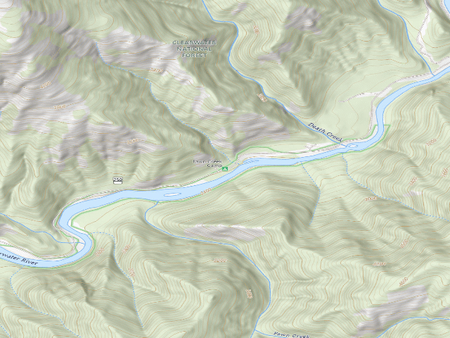 USGS topographic map of Fawn Creek Camp