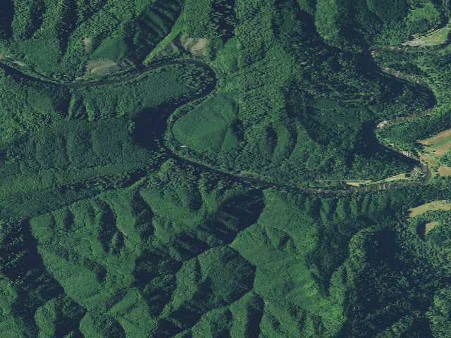 Aerial image of Fawn Creek Campground
