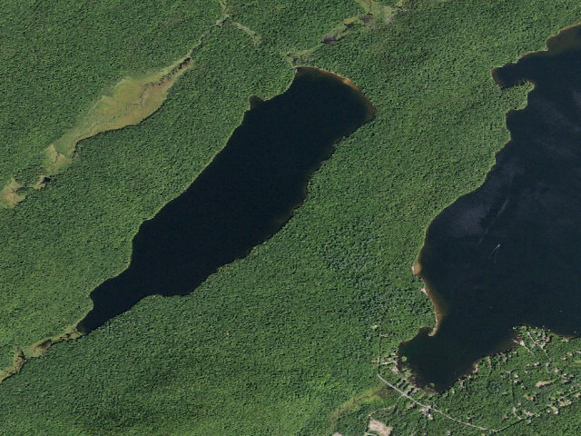 Aerial image of Fawn Lake Site 11 (Jessup River Wild Forest)