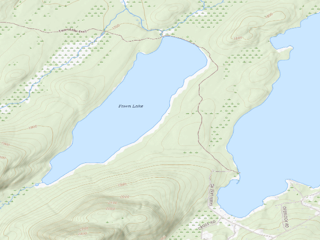 USGS topographic map of Fawn Lake Site 11 (Jessup River Wild Forest)