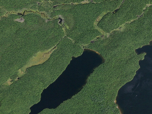 Aerial image of Fawn Lake Site 7 (Jessup River Wild Forest)