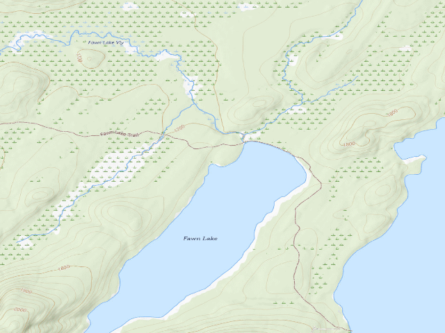USGS topographic map of Fawn Lake Site 7 (Jessup River Wild Forest)