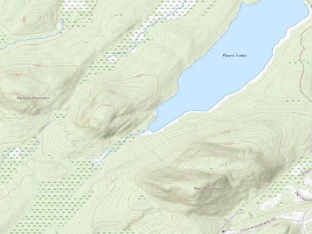 USGS topographic map of Fawn Lake Site 8 (Jessup River Wild Forest)