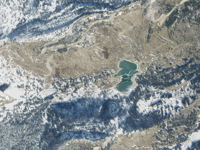 Aerial image of Ferron Reservoir Campground