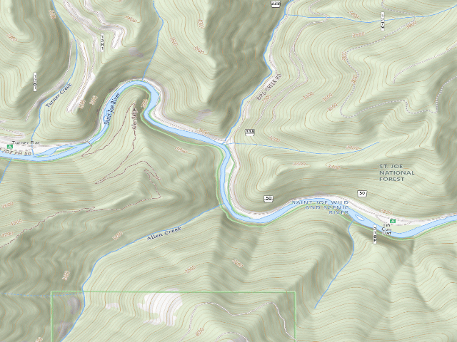 USGS topographic map of Fh 50 Mi 57.2 Site B