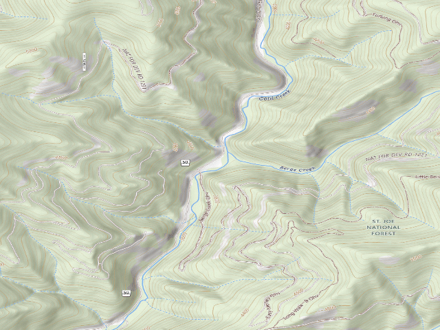 USGS topographic map of Fh 50 Mi 79.1 Site B