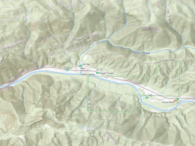 USGS topographic map of Fiddle Creek