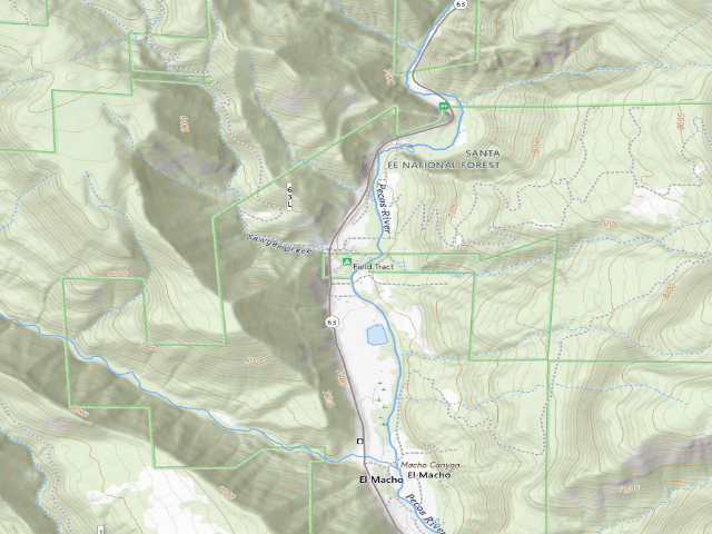 USGS topographic map of Field Tract Campground