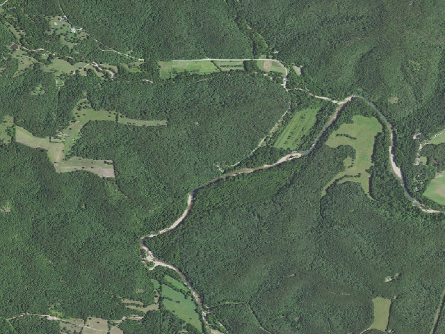 Aerial image of Fiery Fork Conservation Area