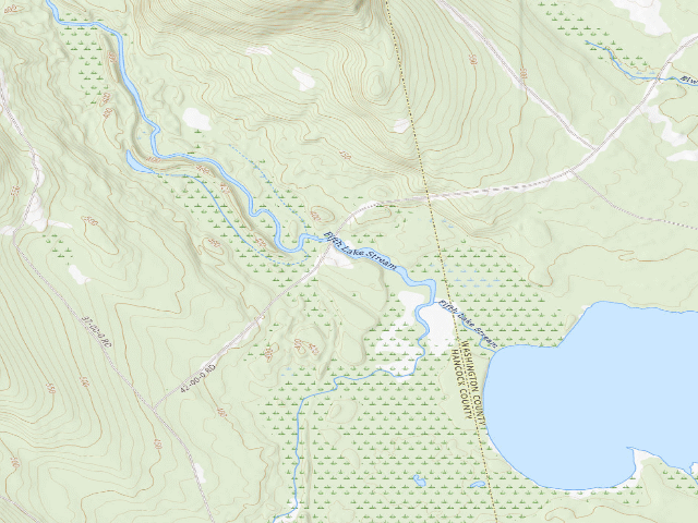 USGS topographic map of Fifth Stream (Duck Lake Public Land)