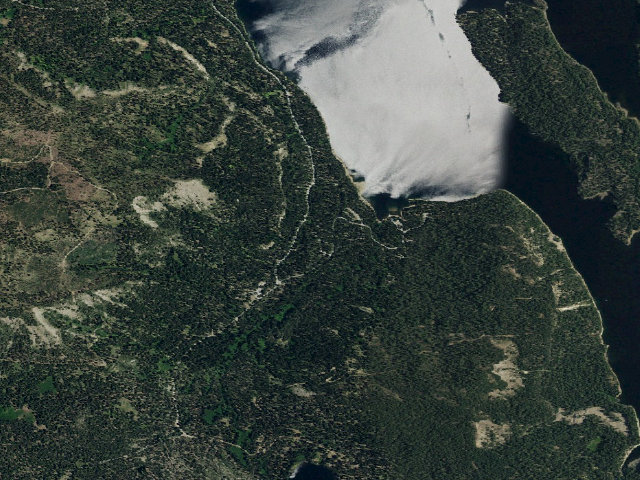 Aerial image of Findley Campground