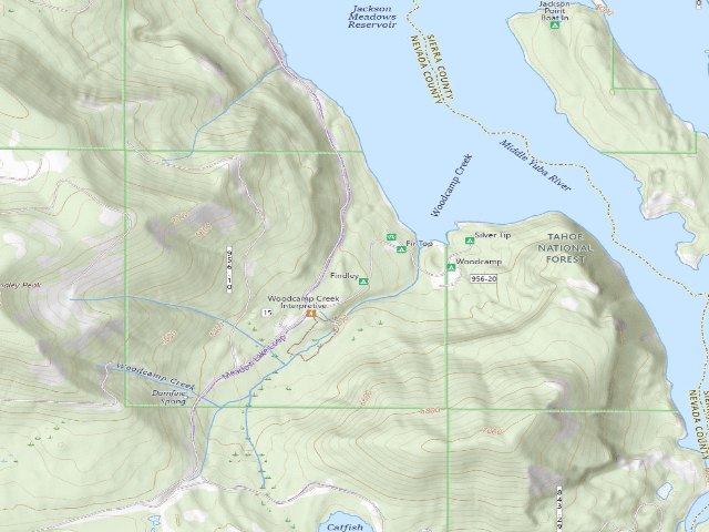 USGS topographic map of Findley Campground