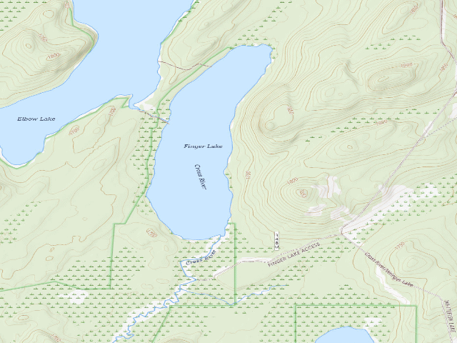 USGS topographic map of Finger Lake Site 1