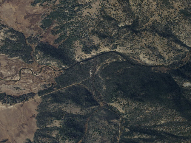 Aerial image of Fir Creek Campground