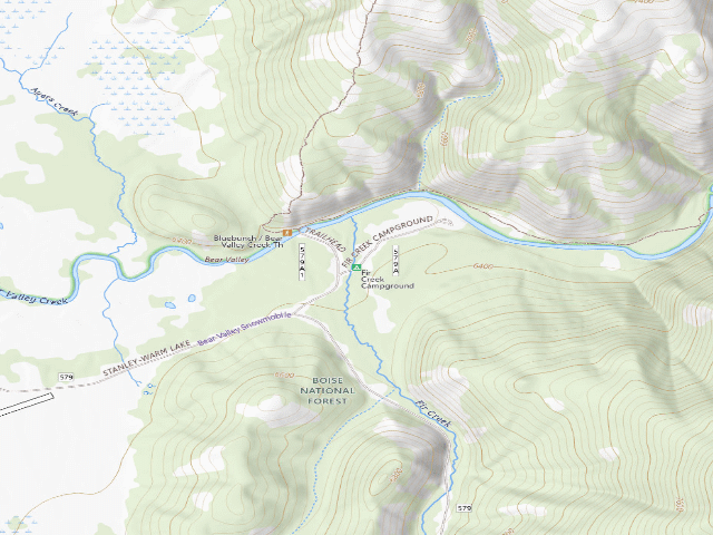 USGS topographic map of Fir Creek Campground