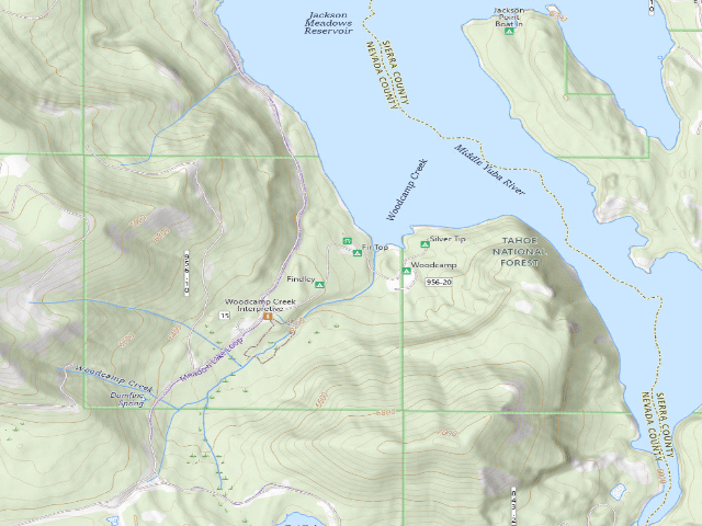 USGS topographic map of Fir Top Campground