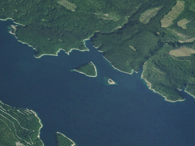 Aerial image of Fire Island Campground