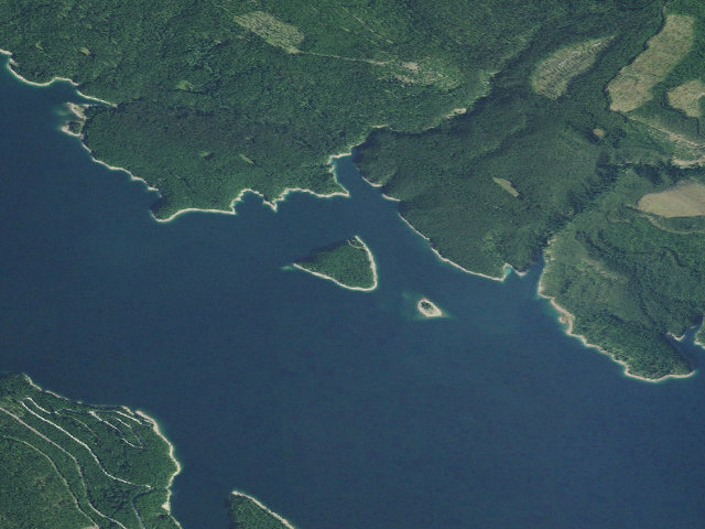 Aerial image of Fire Island Campground