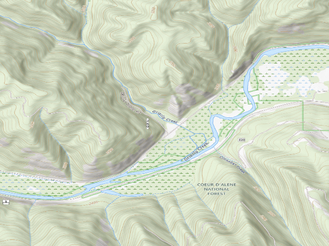 USGS topographic map of Fire Prev Disp. Site #116