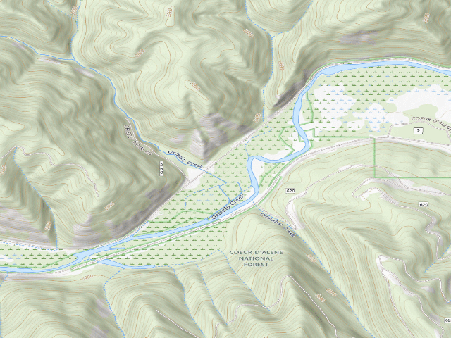 USGS topographic map of Fire Prev. Disp. Site #118A
