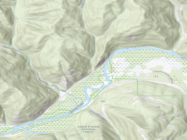 USGS topographic map of Fire Prev. Disp. Site #119