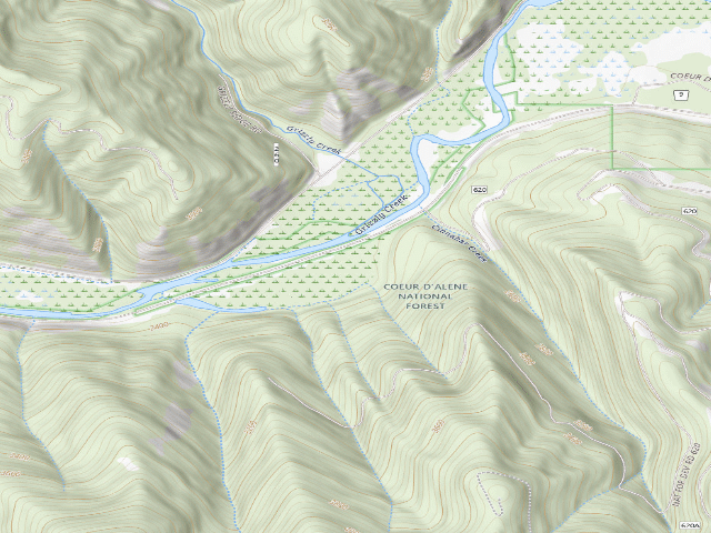 USGS topographic map of Fire Prev. Disp. Site #128