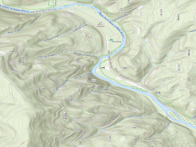 USGS topographic map of Fire Prev. Disp. Site #164A