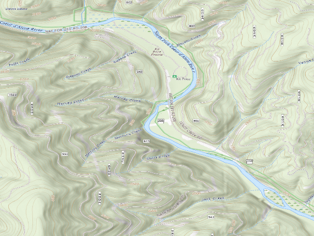 USGS topographic map of Fire Prev. Disp. Site #164C