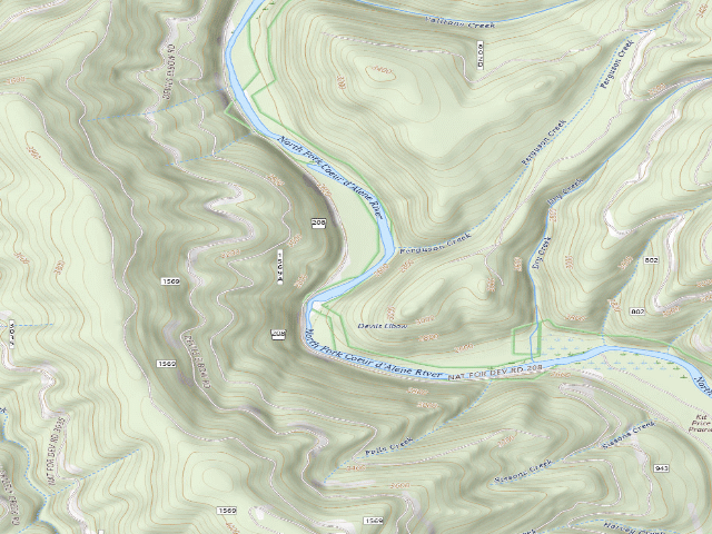 USGS topographic map of Fire Prev. Disp. Site #165C