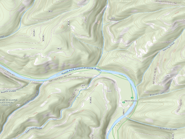 USGS topographic map of Fire Prev. Disp. Site #168A