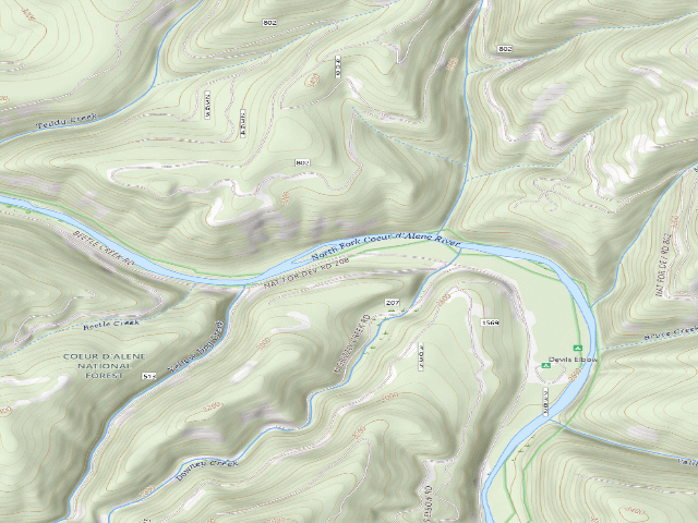 USGS topographic map of Fire Prev. Disp. Site #169