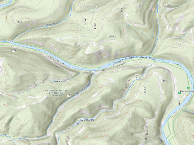 USGS topographic map of Fire Prev. Disp. Site #170