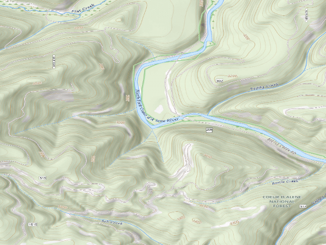 USGS topographic map of Fire Prev. Disp. Site #172E