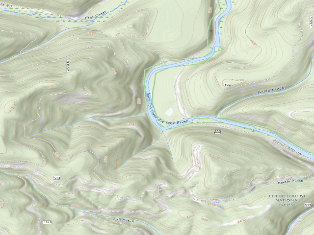 USGS topographic map of Fire Prev. Disp. Site #172G