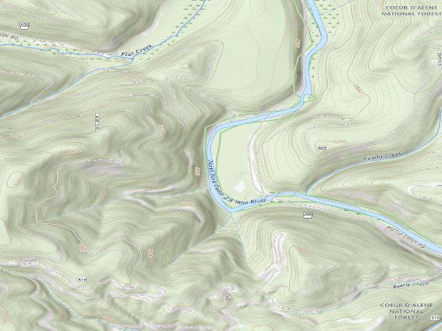 USGS topographic map of Fire Prev. Disp. Site #172I