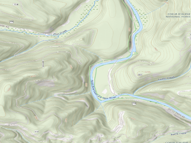 USGS topographic map of Fire Prev. Disp. Site #172J
