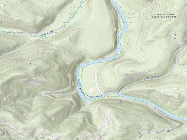 USGS topographic map of Fire Prev. Disp. Site #172M