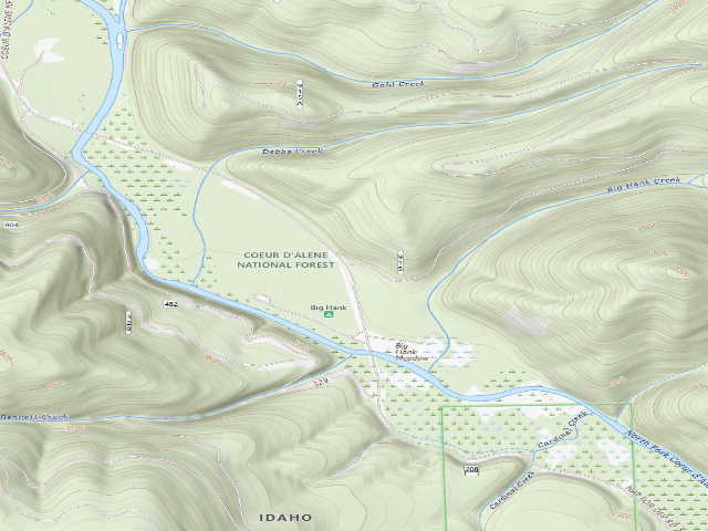 USGS topographic map of Fire Prev. Disp. Site #182