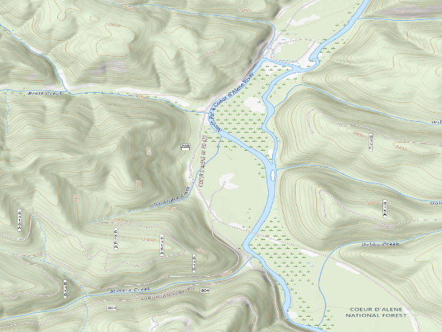 USGS topographic map of Fire Prev. Disp. Site #184A