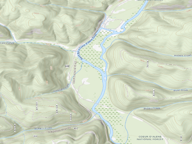 USGS topographic map of Fire Prev. Disp. Site #184B