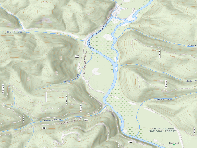 USGS topographic map of Fire Prev. Disp. Site #184D