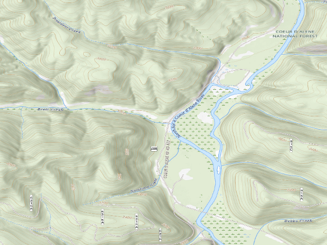 USGS topographic map of Fire Prev. Disp. Site #185