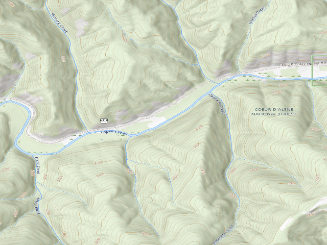 USGS topographic map of Fire Prev. Disp. Site #192D