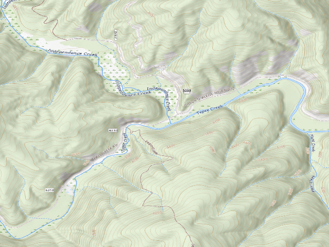 USGS topographic map of Fire Prev. Disp. Site #197