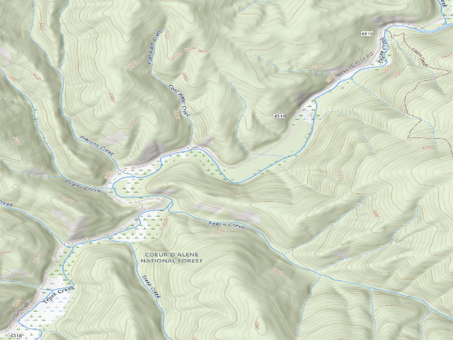 USGS topographic map of Fire Prev. Disp. Site #201